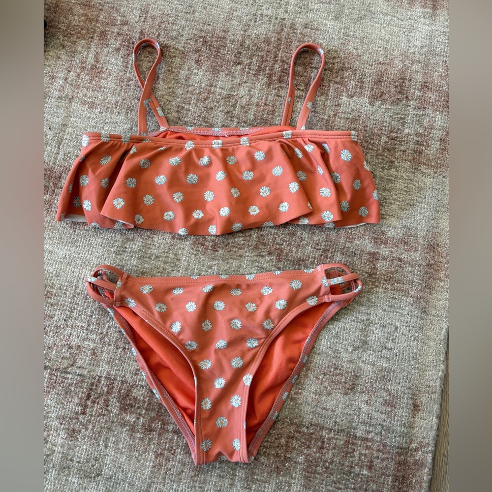 Floral orange bikini